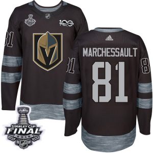 Exquisite Adidas Golden Knights #81 Jonathan Marchessault Black 1917 2017 100th Anniversary 2018 Stanley Cup Final Stitched NHL Jersey
