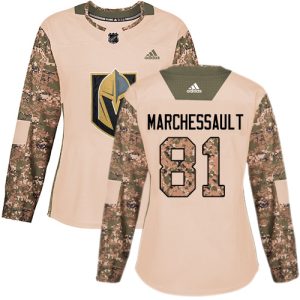 Outstanding Adidas Golden Knights #81 Jonathan Marchessault Camo Authentic 2017 Veterans Day Women's Stitched NHL Jersey