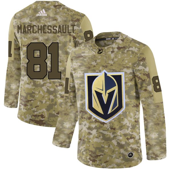 Stunning Adidas Golden Knights #81 Jonathan Marchessault Camo Authentic Stitched NHL Jersey