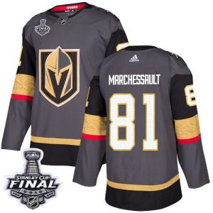 Magnificent Adidas Golden Knights #81 Jonathan Marchessault Grey Home Authentic 2018 Stanley Cup Final Stitched Youth NHL Jersey