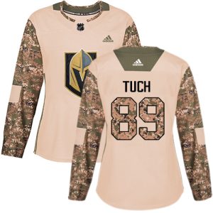 Premium Adidas Golden Knights #89 Alex Tuch Camo Authentic 2017 Veterans Day Women's Stitched NHL Jersey