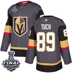 Stunning Adidas Golden Knights #89 Alex Tuch Grey Home Authentic 2018 Stanley Cup Final Stitched Youth NHL Jersey
