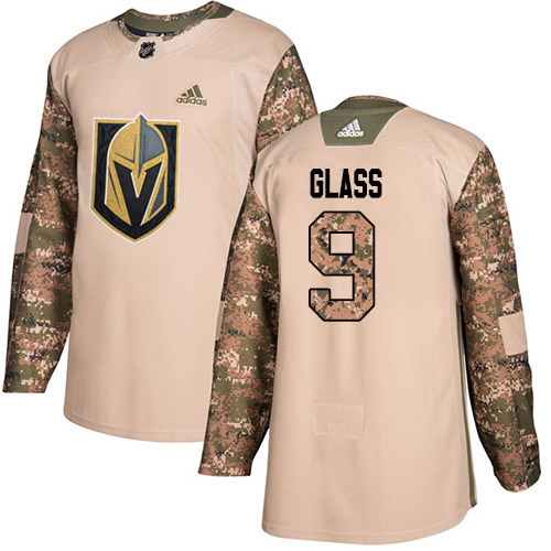 Stunning Adidas Golden Knights #9 Cody Glass Camo Authentic 2017 Veterans Day Stitched NHL Jersey