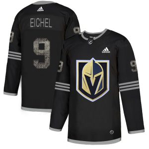 Outstanding Adidas Golden Knights #9 Jack Eichel Black Authentic Classic Stitched NHL Jersey