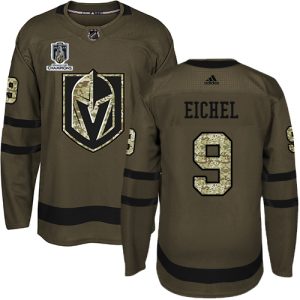 Exceptional Adidas Golden Knights #9 Jack Eichel Green 2023 Stanley Cup Champions Salute to Service Stitched NHL Jersey