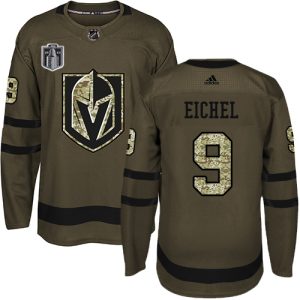 Magnificent Adidas Golden Knights #9 Jack Eichel Green Youth 2023 Stanley Cup Final Patch Salute to Service Stitched NHL Jersey