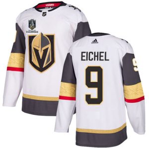 Stunning Adidas Golden Knights #9 Jack Eichel White Road Youth 2023 Stanley Cup Champions Authentic Stitched NHL Jersey