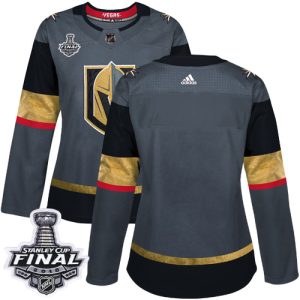 Gorgeous Adidas Golden Knights Blank Grey Home Authentic 2018 Stanley Cup Final Women's Stitched NHL Jersey