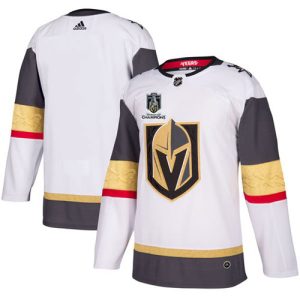 Splendid Adidas Golden Knights Blank White Road Youth 2023 Stanley Cup Champions Authentic Stitched NHL Jersey