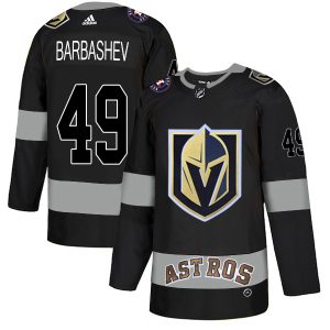 Gorgeous Adidas Golden Knights X Astros #49 Ivan Barbashev Black Authentic City Joint Name Stitched NHL Jersey