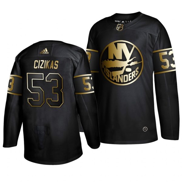 First - rate Adidas Islanders #53 Casey Cizikas Men's 2019 Black Golden Edition Authentic Stitched NHL Jersey