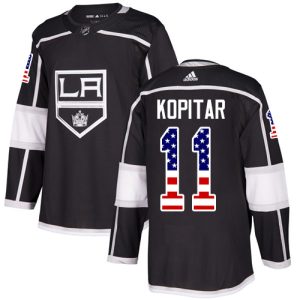 First - rate Adidas Kings #11 Anze Kopitar Black Home Authentic USA Flag Stitched Youth NHL Jersey