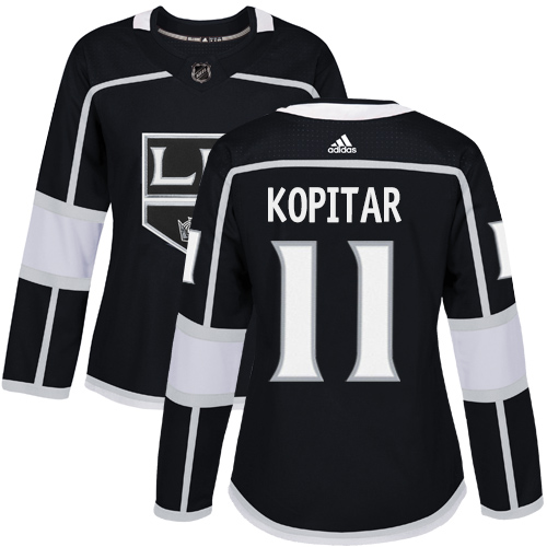Exquisite Adidas Kings #11 Anze Kopitar Black Home Authentic Women's Stitched NHL Jersey