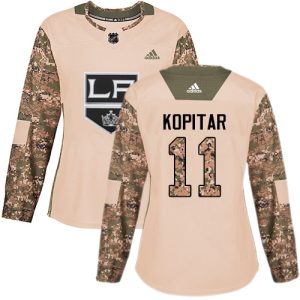 Magnificent Adidas Kings #11 Anze Kopitar Camo Authentic 2017 Veterans Day Women's Stitched NHL Jersey