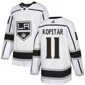 Stunning Adidas Kings #11 Anze Kopitar White Road Authentic Stitched Youth NHL Jersey