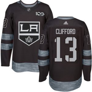 Exceptional Adidas Kings #13 Kyle Clifford Black 1917 2017 100th Anniversary Stitched NHL Jersey