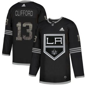 Stunning Adidas Kings #13 Kyle Clifford Black Authentic Classic Stitched NHL Jersey