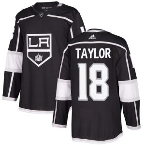 Stunning Adidas Kings #18 Dave Taylor Black Home Authentic Stitched NHL Jersey