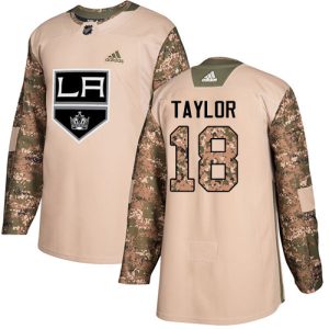 Superior Adidas Kings #18 Dave Taylor Camo Authentic 2017 Veterans Day Stitched NHL Jersey