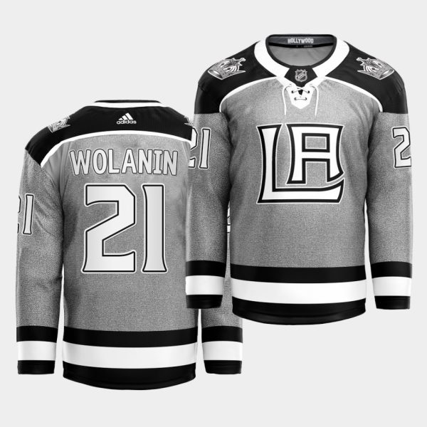 Premium Adidas Kings #21 Christian Wolanin 2021 City Concept NHL Stitched Jersey Black