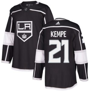Gorgeous Adidas Kings #21 Mario Kempe Black Home Authentic Stitched Youth NHL Jersey