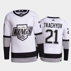 Outstanding Adidas Kings #21 Vladimir Tkachyov Men's 2021 22 Alternate Authentic NHL Jersey   White