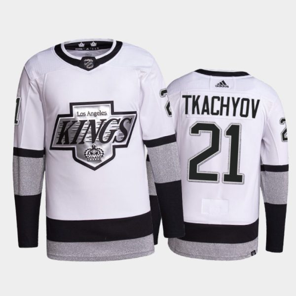 Outstanding Adidas Kings #21 Vladimir Tkachyov Men's 2021 22 Alternate Authentic NHL Jersey White