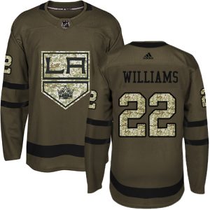 Exceptional Adidas Kings #22 Tiger Williams Green Salute to Service Stitched NHL Jersey
