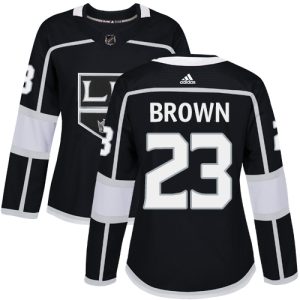 Outstanding Adidas Kings #23 Dustin Brown Black Home Authentic Women's Stitched NHL Jersey