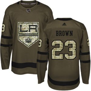 Superior Adidas Kings #23 Dustin Brown Green Salute to Service Stitched NHL Jersey