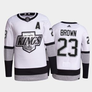 Gorgeous Adidas Kings #23 Dustin Brown Men's 2021 22 Alternate Authentic NHL Jersey   White
