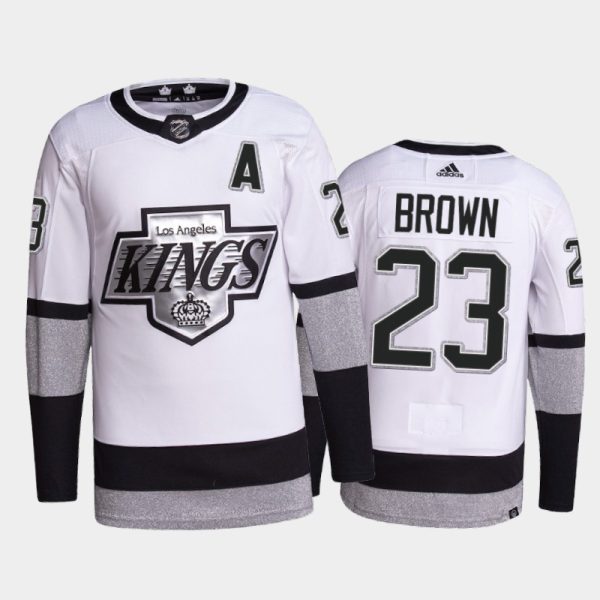 Gorgeous Adidas Kings #23 Dustin Brown Men's 2021 22 Alternate Authentic NHL Jersey White