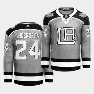 Gorgeous Adidas Kings #24 Lias Andersson 2021 City Concept NHL Stitched Jersey   Black