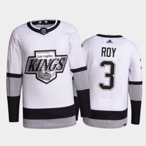 First - rate Adidas Kings #3 Matt Roy Men's 2021 22 Alternate Authentic NHL Jersey   White