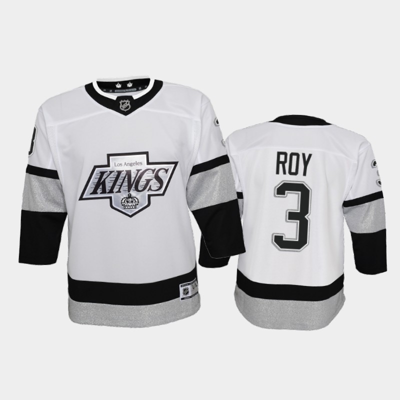 Exceptional Adidas Kings #3 Matt Roy Youth 2021 22 Alternate Game NHL Jersey White