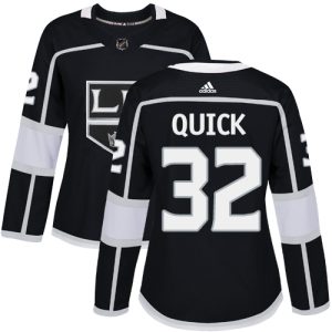 Outstanding Adidas Kings #32 Jonathan Quick Black Home Authentic Women's Stitched NHL Jersey