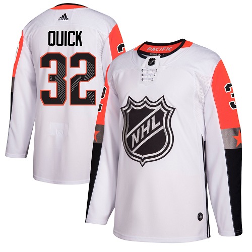 Exceptional Adidas Kings #32 Jonathan Quick White 2018 All Star Pacific Division Authentic Stitched Youth NHL Jersey