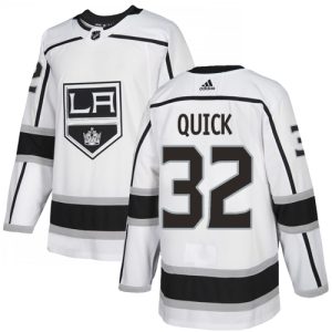 Exceptional Adidas Kings #32 Jonathan Quick White Road Authentic Stitched Youth NHL Jersey
