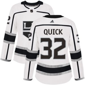Superior Adidas Kings #32 Jonathan Quick White Road Authentic Women's Stitched NHL Jersey