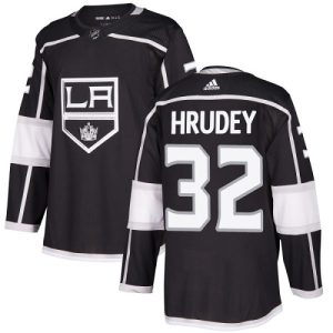 Premium Adidas Kings #32 Kelly Hrudey Black Home Authentic Stitched NHL Jersey