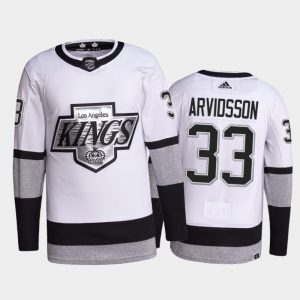 Splendid Adidas Kings #33 Viktor Arvidsson Men's 2021 22 Alternate Authentic NHL Jersey   White