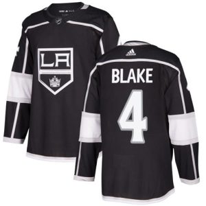 First - rate Adidas Kings #4 Rob Blake Black Home Authentic Stitched Youth NHL Jersey