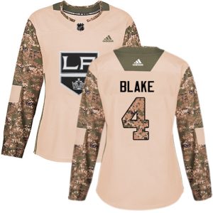 Magnificent Adidas Kings #4 Rob Blake Camo Authentic 2017 Veterans Day Women's Stitched NHL Jersey