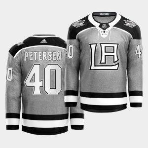 Outstanding Adidas Kings #40 Cal Petersen 2021 City Concept NHL Stitched Jersey   Black