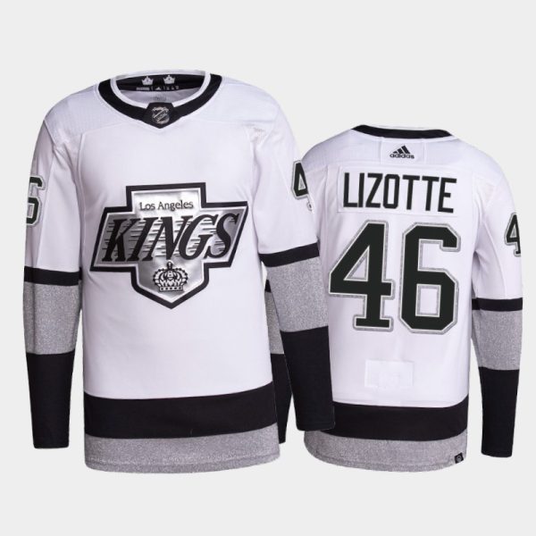 Exceptional Adidas Kings #46 Blake Lizotte Men's 2021 22 Alternate Authentic NHL Jersey White
