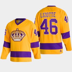Exceptional Adidas Kings #46 Blake Lizotte Team Classics Gold Men's NHL 2022 Throwback Jersey