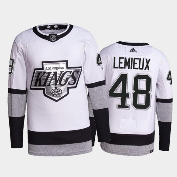 Stunning Adidas Kings #48 Brendan Lemieux Men's 2021 22 Alternate Authentic NHL Jersey White