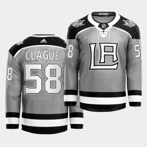 Outstanding Adidas Kings #58 Kale Clague 2021 City Concept NHL Stitched Jersey   Black