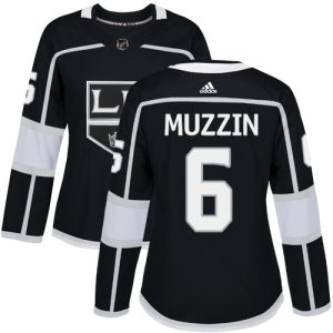 Outstanding Adidas Kings #6 Jake Muzzin Black Home Authentic Women's Stitched NHL Jersey