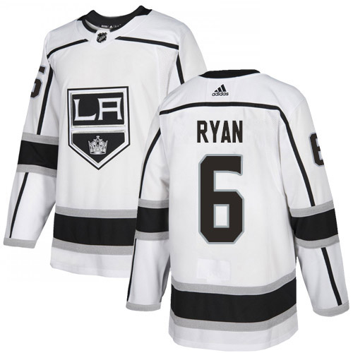 Exceptional Adidas Kings #6 Joakim Ryan White Road Authentic Stitched NHL Jersey
